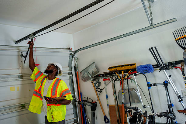Professional Garage Door Panel Replacement technician working in City View, SC